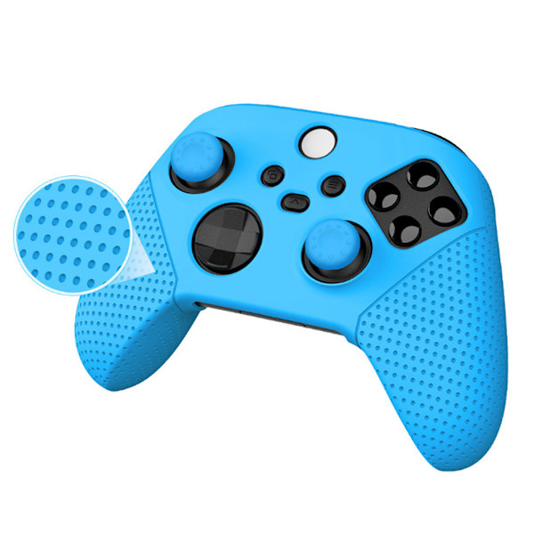 Mjukt cover mörkblått silikonkontrollskydd Skins tumgrepp Caps Case för Xbox Series XS Controller - Blå