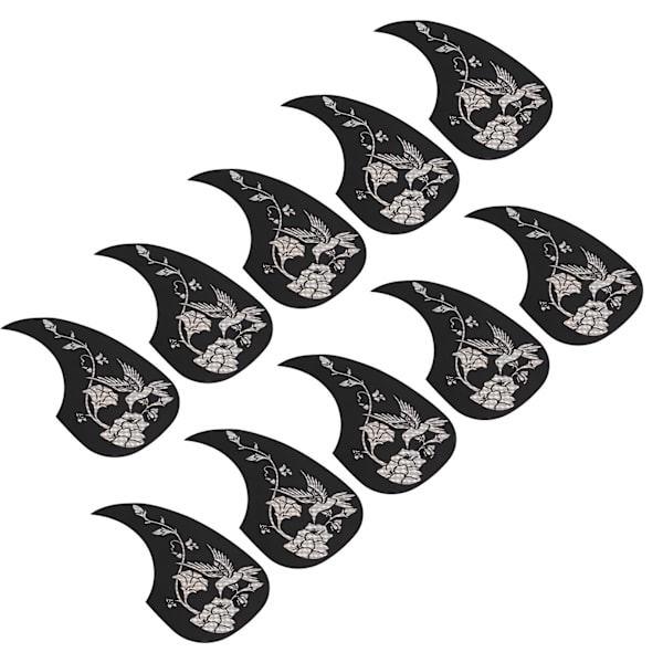 10 st gitarrskyddsplattor PVC akustisk gitarr repfria plektrumskydd stränginstrument tillbehör silver