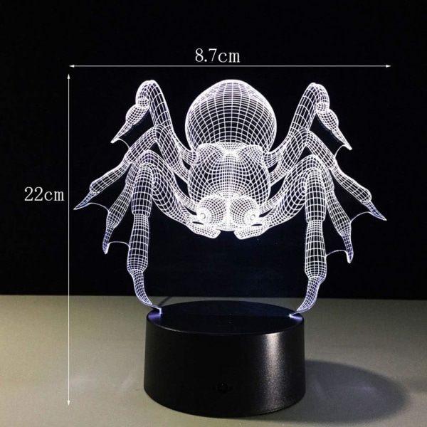WJ Sänglampa 3D Illusion LED-lampor 3D Nattlampa 3D Akryl Nattlampa Sovrum Säng Stereo LED Nattlampa Illusion LED Nattlampa Nattlampa