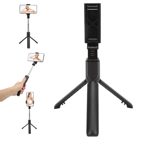 Udtrækkelig Selfie Stick Stativ Bluetooth Selfie Stick med Stativ til Smartphone Live Broadcast