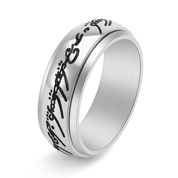 Ringer av makt Herre av ringene  Spinnende ring, Angstring En ring for menn  Forgylt vielsesring for menn og kvinner Magiske kraft ringer Silver 12