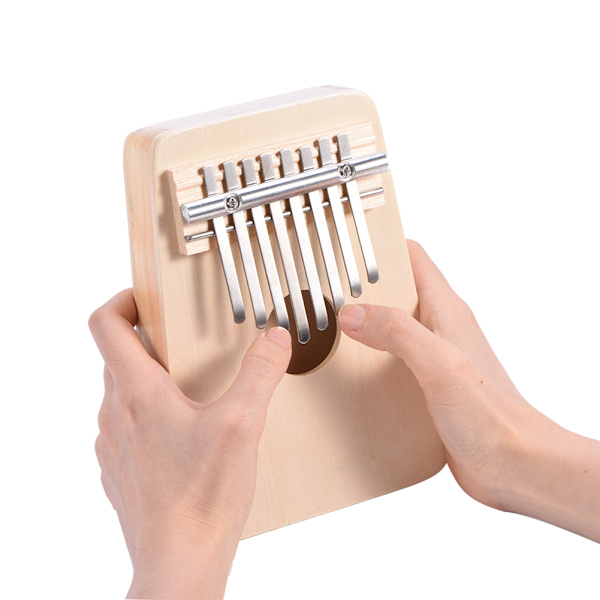 Træ Kalimba Finger Tommelfinger Piano 10 8 Nøgle Dekoration Instrument Legetøj (8 nøgle)