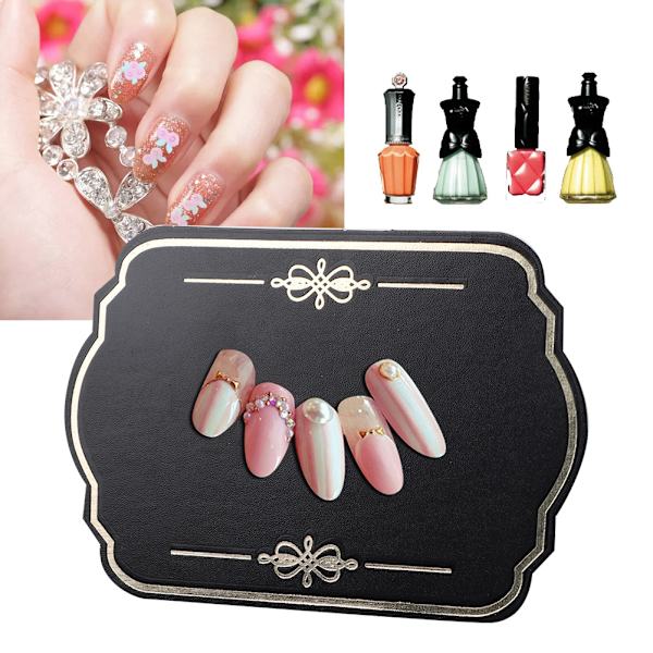 Nagellack Gel Färg Displaykort Akryl Gel Tips Manikyr Salong Tillbehör 6#Svart