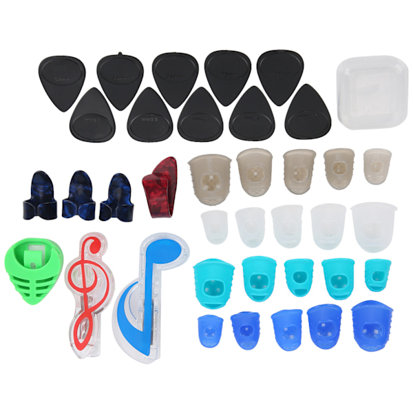 Gitarrfingerskydd Set Tumgrepp Musik Sida Klipp Instrument Tillbehör för Bas BanjoM02227