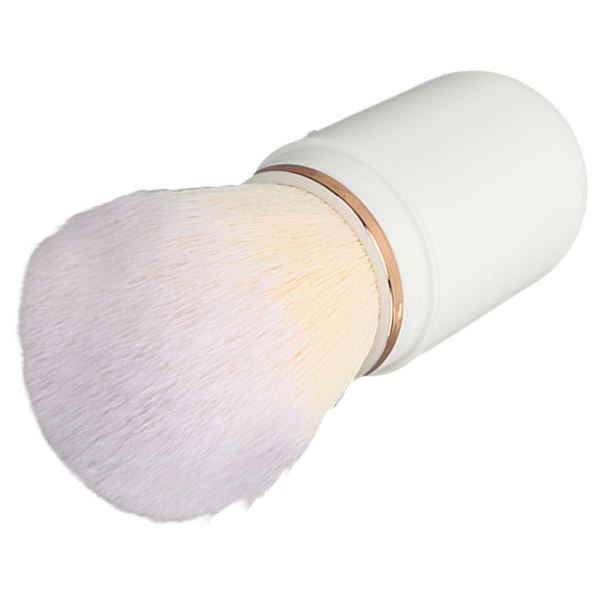 Neglebørste Kapsel Form Bærbar Tilbagekaldelig Kunstig Fiber Neglepulverbørste til Blusher Hvid