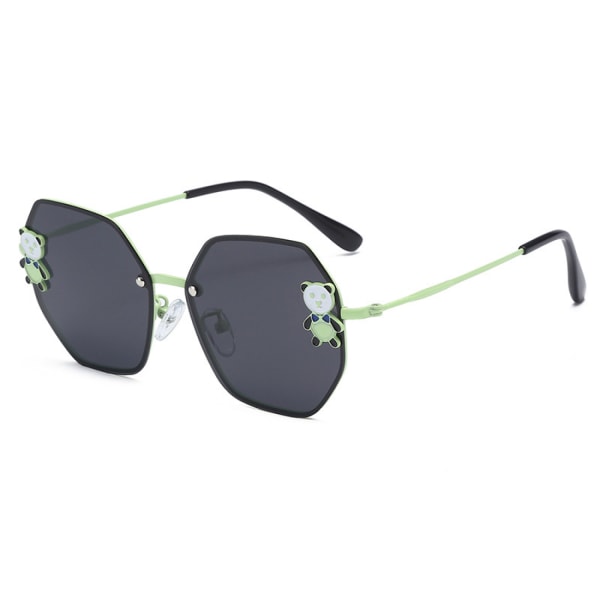 Polariserade solglasögon för barn Tecknad Panda Form Dekorativa solglasögon Foto med glasögon----Lila ram grå skiva