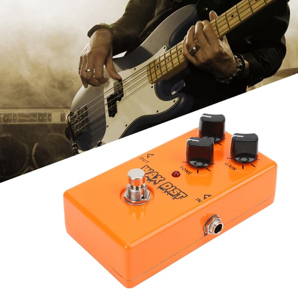 Gitarr Effekt Pedal WAX DIST Distortion Singel True Bypass Instrument Tillbehör Orange