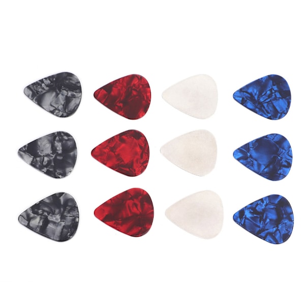 HEMA 12 st plektrum för gitarr 0,3 mm 0,96 mm 1,2 mm 1,5 mm Tillbehör till musikinstrument
