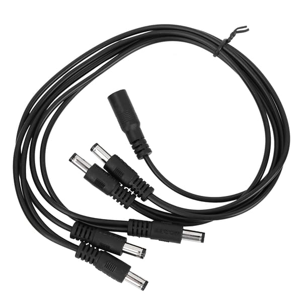 Hållbar gitarr effektpedal ström 1 till 5 splitter patchkabel tillbehör (rak)