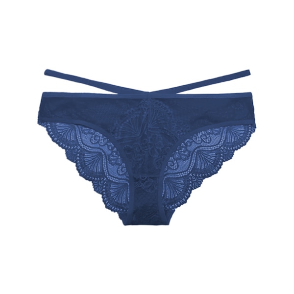 Underkläder Bomull T-string 3-pack T-rygg Genomskinliga G-strings Sexiga Spets Andningsbara Bikini Trosor Tonåringar Underkläder, Blå, M