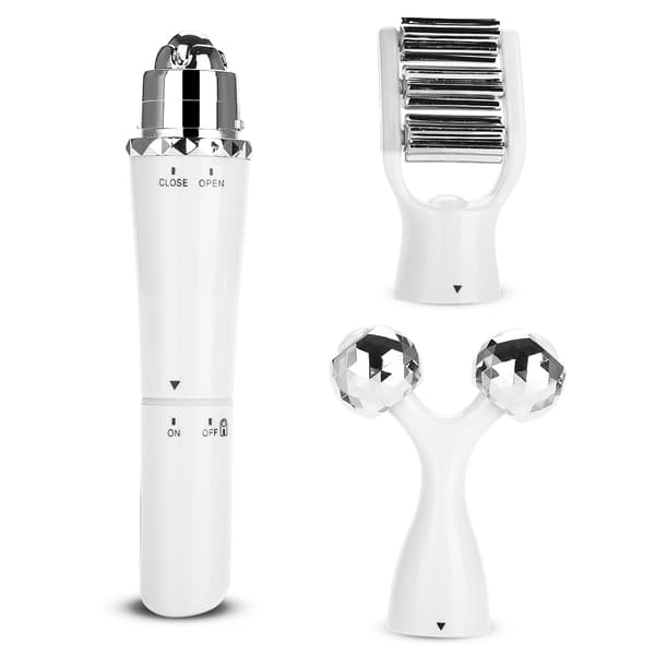 3i1 3D Roller Massager Ansiktsløft Kroppsslankende Hudstrammende (Hvit)
