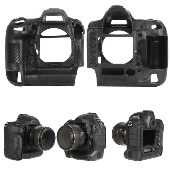 Nikon D5 -kameran suojakotelo, pehmeä silikonisuoja, musta