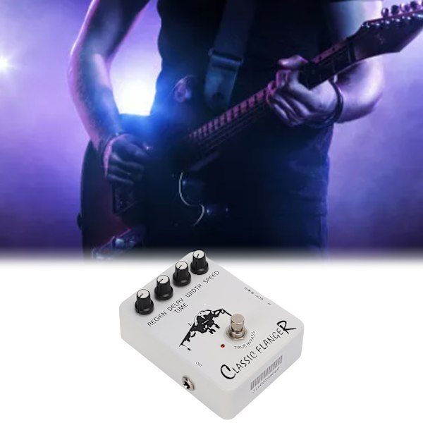 Gitarr Effekt Pedal Metallic Flanger Ljud Snabb Vibrato Elektrisk True Bypass JF‑07