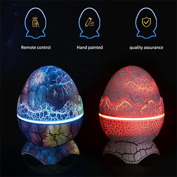 Stjernehimmelprojektor, Stjernehimmeldekoration Galaxyprojektor Dinosauræg med Bluetooth Led Nebula Light