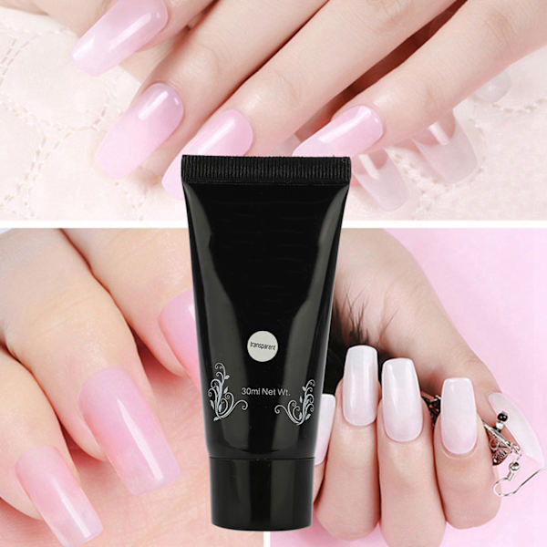 30ml Smärtfri Snabb Nagel Extensions Gel Pappersfri Manikyr UV Gel Tillbehör Transparent