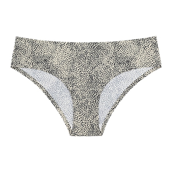 Sömlösa underkläder för kvinnor No Show Trosor Mjuk Stretch Hipster Bikini Underkläder 3-pack, vit leopard, XL
