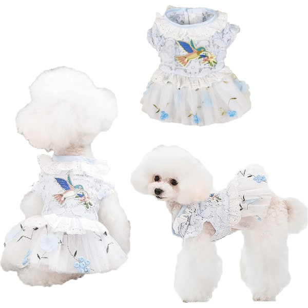Hundkläder Söta Hundkläder Valp Hund Prinsesskläder Flickor Hundskjortor Kjolar Vår Sommar Kattkläder Hundkläder (S Storlek)