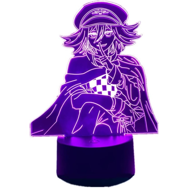 Anime LED-lampe nattlys Kokichi Oma 3D-lampe for barneromdekorasjon belysning illusjonslys barn bursdag julegave nattbord fargerik Lampara Bulletstorm A