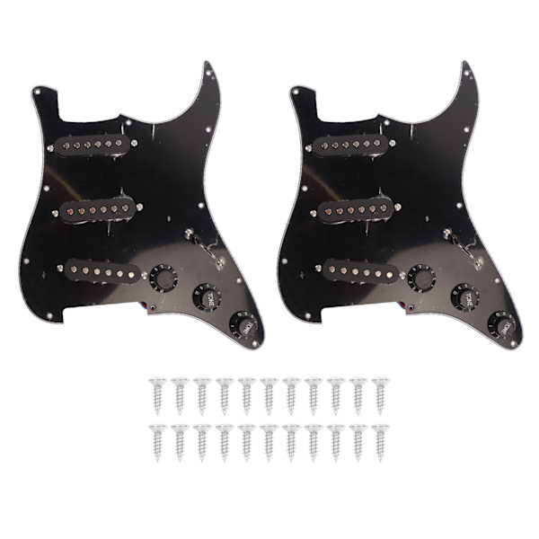 Elektrisk gitar pickup enkelt spole klar lyd 11 hull prewired pickup erstatning svart