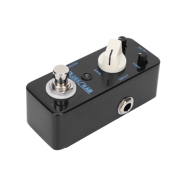 Effektpedal Blues Crab Classic Overdrive Mini Single Instrument Tilbehør Sort