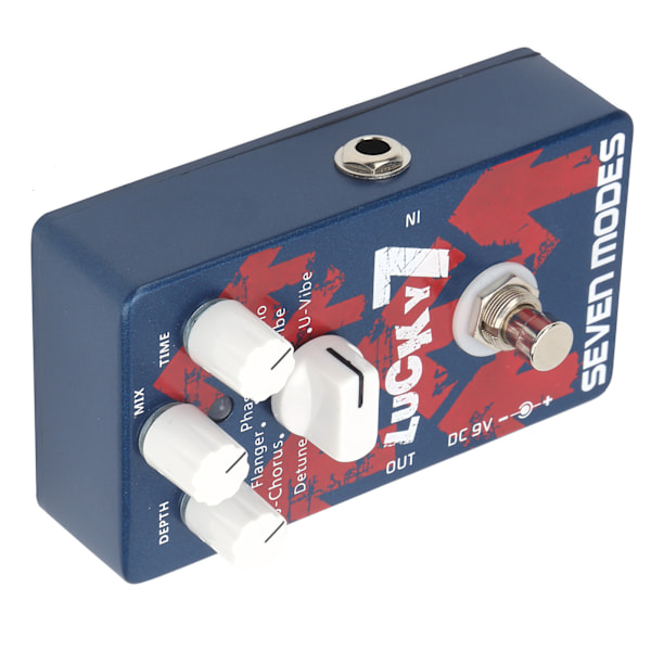 Effektpedal 7 moduser Multieffekter Modulasjonsforsinkelse Faseeffektor Gitartilbehør DC 9V