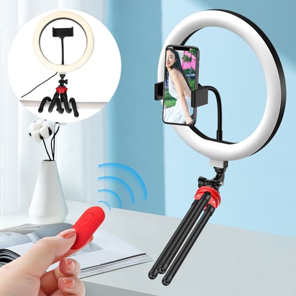 LED Fyldlys Foldbar Live Broadcast Selfie Ring Kamera Skydning Makeup Skrivebordslampe