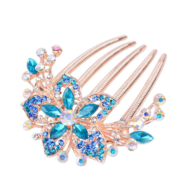 Sanku Wenhua Strass Haarkamm Zubehör, Perfektes Muttertagsgeschenk, Geburtstagsgeschenk, Zartes Blumendesign