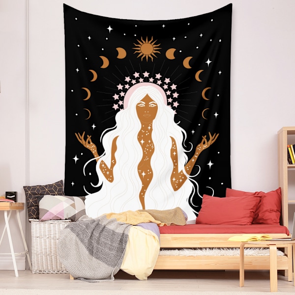 Wekity Boho Gobelin Æstetisk Kunst Hjem Baggrund Stof Dekoration Gave Gobelin Stue Soveværelse Dekoration (520-3, 39 X 59 tommer)