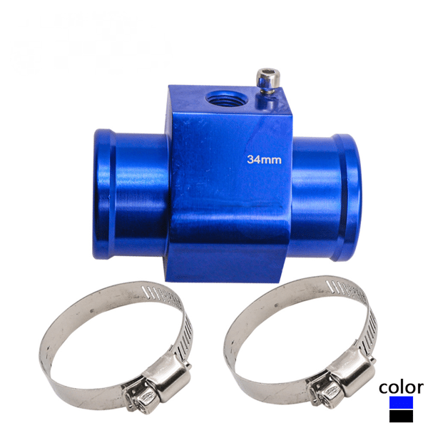 Aluminium Sort Vand Termometer Adapter Rør Radiator Sensor Adapter Klip - SW34 - Blå (2-pak)