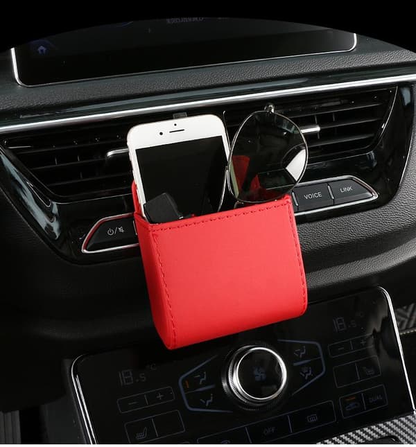 Til Cadillac ATSL Luftventil Opbevaringsboks XTS SRX XT5 XT4 Luftventil Opbevaringspose Telefonpose (rød)