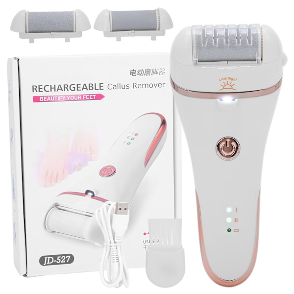 Rechargeable Electric Foot Callus Remover Dead Skin Calluses Removal Foot File Pedicure ToolWhite