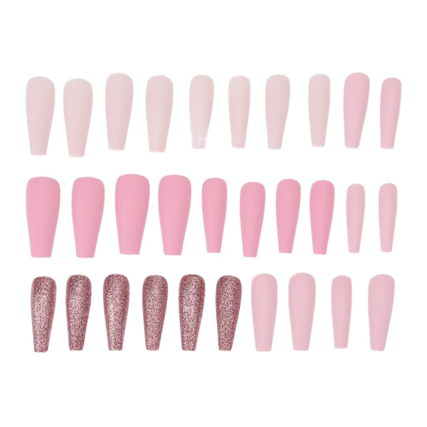 30 st falska nagelspetsar set full cover lång typ fashionabla tryck på falska naglar konstspetsar 0070 6A