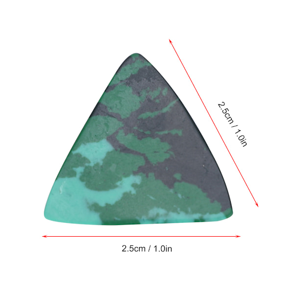 3 kpl Malakiittikiven plektroja akustiselle ja sähkökitaralle sekä ukulelellemme