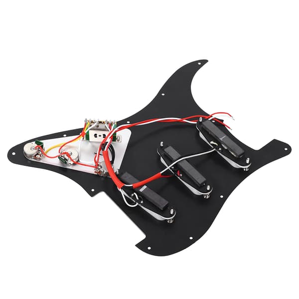 SSS Pole Justerbar Pickup Black Pearl Laddad Pickguard för ST Style Elgitarr