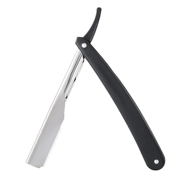 Barber Barberkniv Lige Kant Hårklipper Salon Foldbar Klinge Barberkniv med Klinge Sort