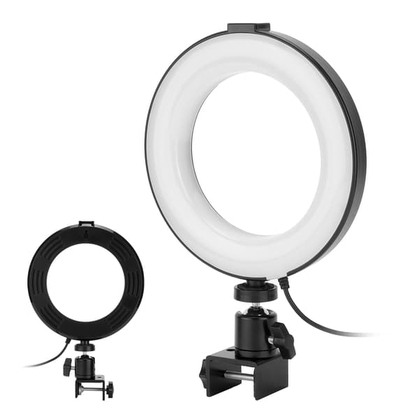 6in Ring Light med Klips Dæmpbar Laptop Videokonference Fyldlys til Livestream