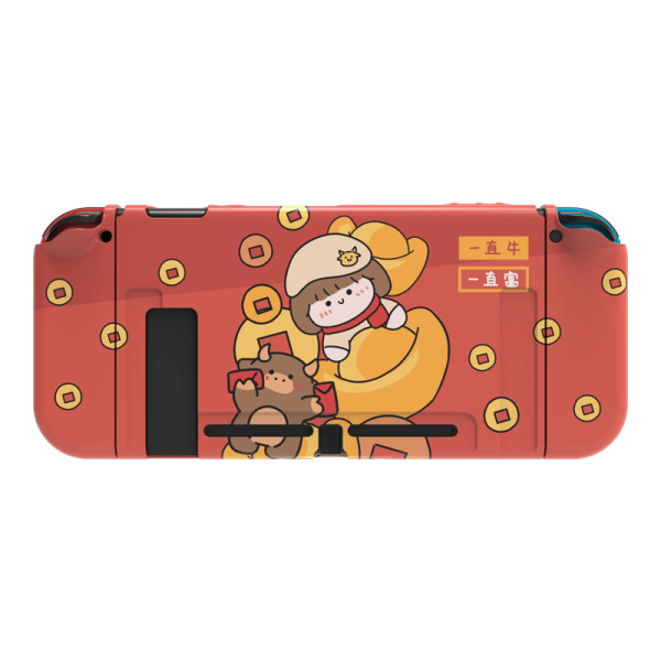 Dockningsbar skyddande väska för Nintendo Switch, söt mjuk TPU slim case cover för NS-konsol och Joy-Con-kontroller