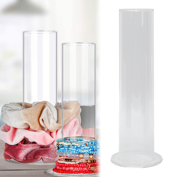 Scrunchie Holder Transparent Akryl Armbånd Opbevaring Display Stativ Hjem Indretning til Badeværelse