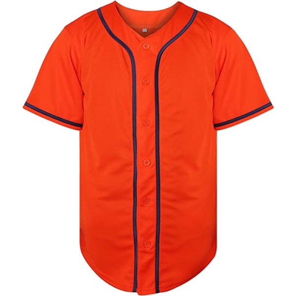 Enfärgad Hip Hop Hip Hop Baseball Uniformer Knappskjortor Sportuniformer Herr Damtröjor röd —M
