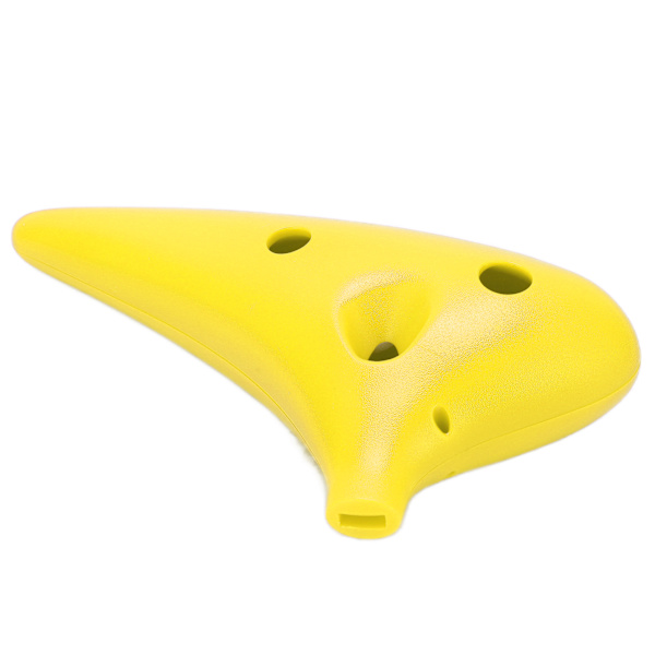 Ocarina ABS C-stämning 12-håls Musikinstrument för Vuxna Barn Professionella Lär Yellow