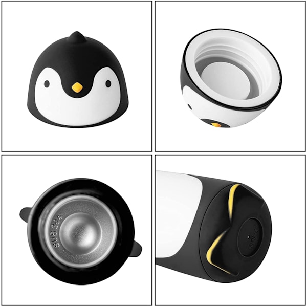Penguin Vakuum Termos Rejsemug Te Vandflaske Kaffe Termos (Sort)