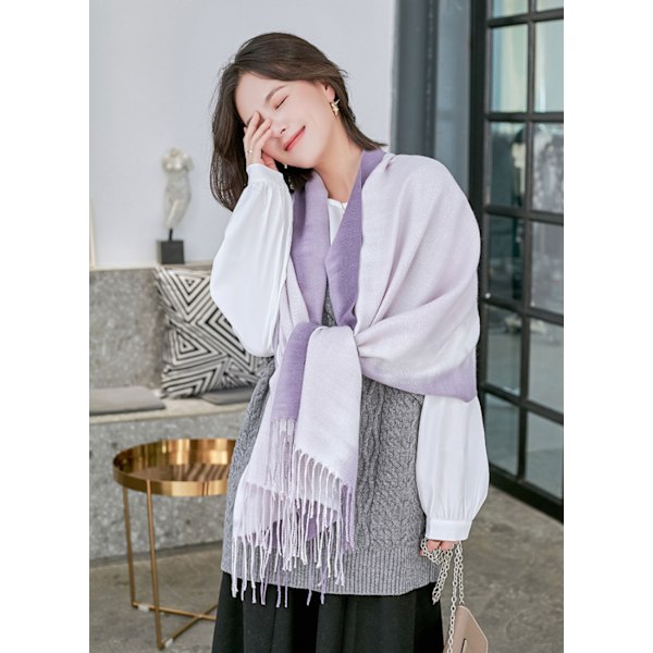 Pashmina-skjerf for kvinner, sjal, omslag, aftenkjoler, myke, store skjerf til bryllupsgaver (lilla)