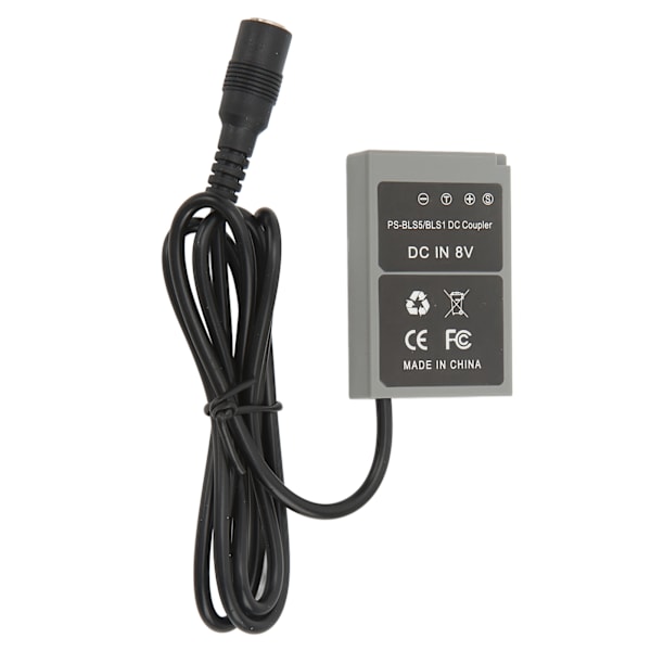 PS BLS5 BLS1 Dummy Batteri DC-koppling för Olympus Pen E PL7 E PL5 E PM2 för Stylus 1 1s OM D E M10 E M10 för Mark II III AC100‑240V EU-kontakt