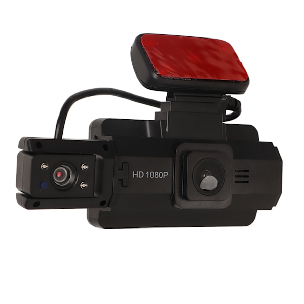Körinspelare 3in IPS-skärm HD 360 graders rotation fram bakre dubbla objektiv G-sensor nattvision Dash Cam för bil