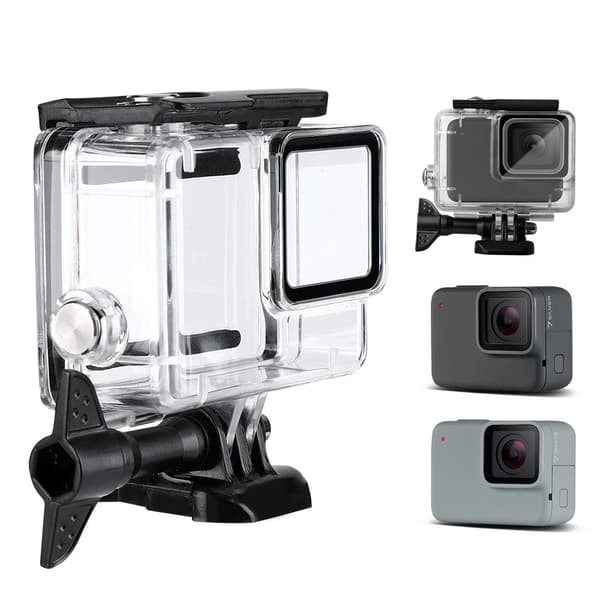 Dykker vandtæt etui til Gopro Hero 7 Silver Silver / White