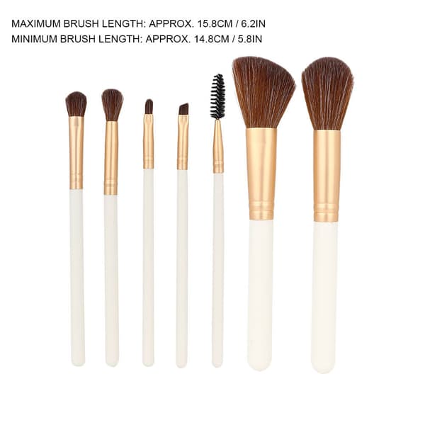 7 stk. Professionelt makeup-børste sæt - bærbart kosmetisk børste makeup-værktøjssæt med opbevaringsboks