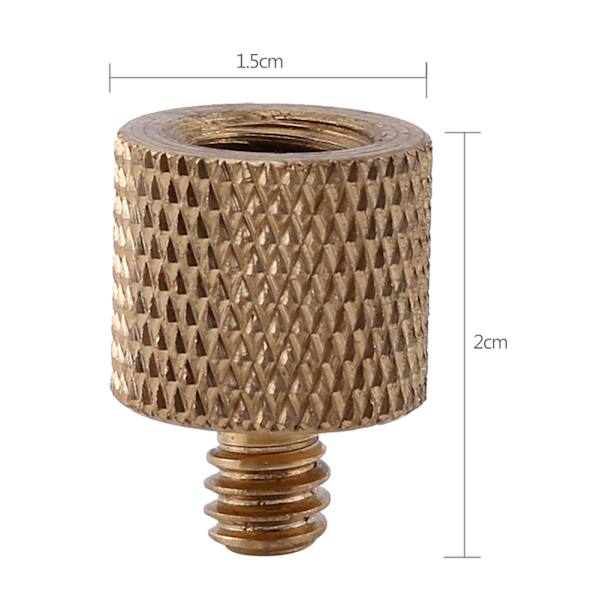 3/8\" Honadapter för stativ i mässing, hona till 1/4' hane, skruv för kamerastativ