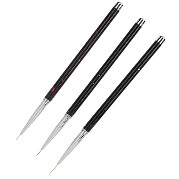 3 st Nail Art Liner Penslar Hemma Salong Bärbar Nagellackning Ritning Design Pensel Set