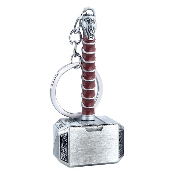 Thor Hammer 2 Tinn Nøkkelring Hammer nøkkelring Thors hammer legering anheng
