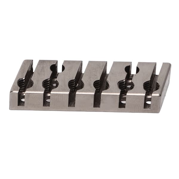 Stränglåsningsmutter 42mm Professionell Silver Metall 6 Strängar Låsningsmutter för Huvudlös Elektrisk Gitarr